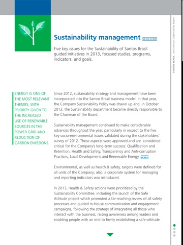 Santos Brasil Sustainability Report 2013 screenshot 3