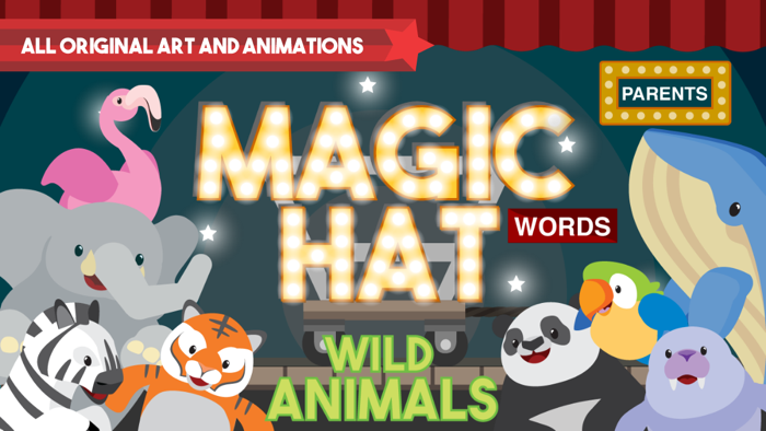 Magic Hat Wild Animals Lite - Playing and Learning with Words and Sounds