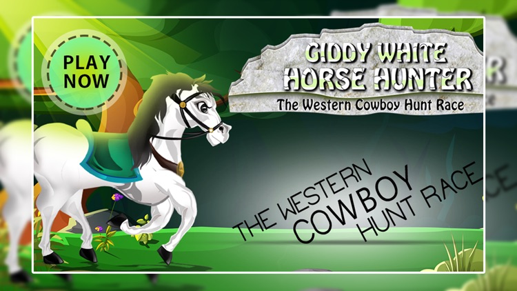 Giddy White Horse Hunter : The Western Cowboy Hunt Race