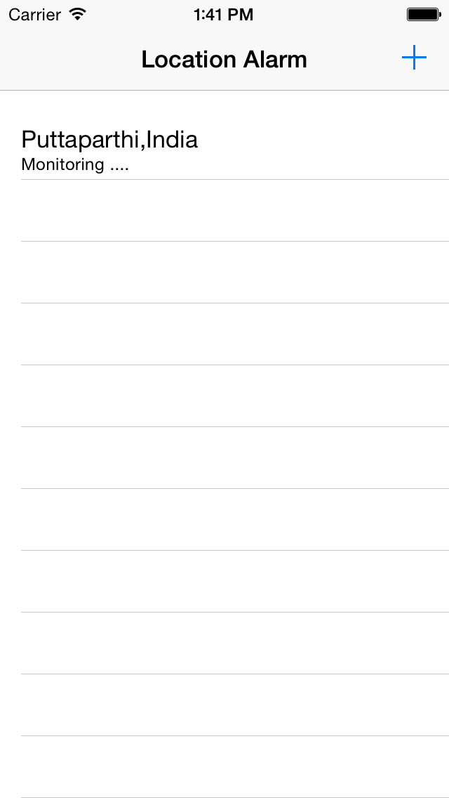 Alarm based on Location