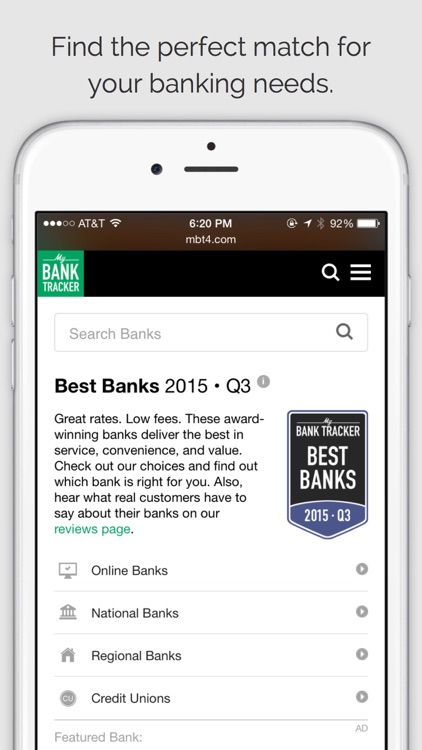 MyBankTracker - Find Top-Rated Banks and Get FREE Personal Finance Advice.