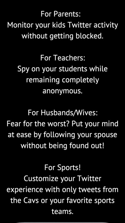 Social Spy Full - The ultimate anonymous spying app for Twitter. screenshot-4
