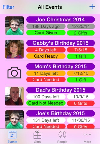 Gift List - Present and Card Planner for every Occasion (with Reminders) screenshot 2