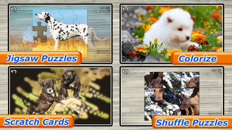 Dog Puzzles - Jigsaw Puzzle Game for Kids with Real Pictures of Cute Puppies and Dogs screenshot-2