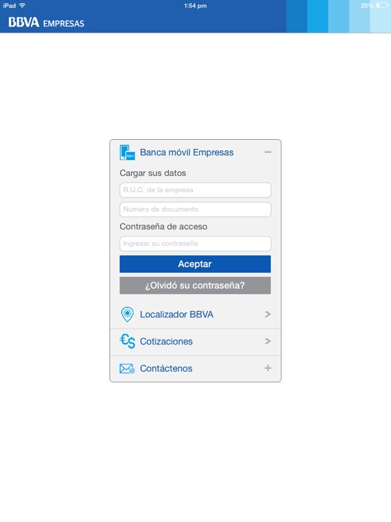 BBVA Empresas | Paraguay para iPad