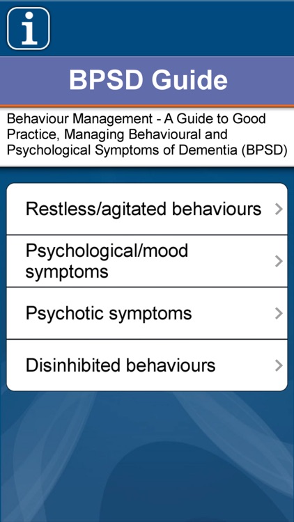 BPSD Guide: Managing Behavioural and Psychological Symptoms of Dementia