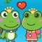 Help the Prince Frog and Princess Forg collect all hearts, them make then get together