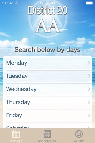 District 20 AA Meetings screenshot 2