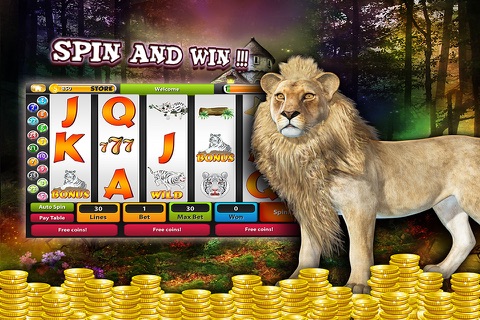 Golden Safari King Lion Slot-s – Free Grand Vegas Casino Party Keno Game 3D screenshot 2