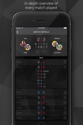 Tennis Watch - Tennis score tracker and statistics for Apple Watch and iPhone screenshot 3