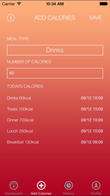 Simple Calorie Counter