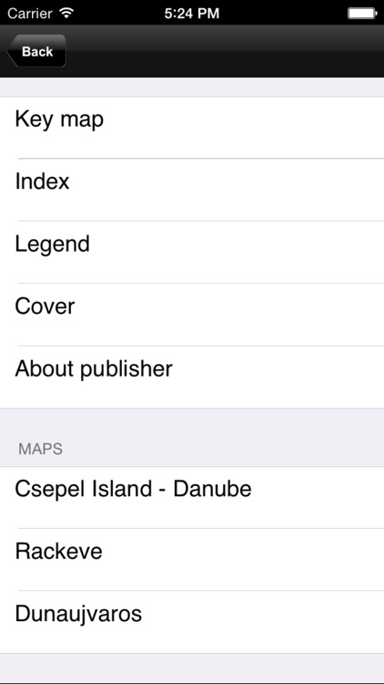 Csepel Island, Danube. Tourist map.