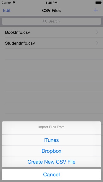 csv file to iphone
