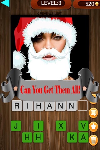Christmas Factor Celebrity Santa Guess Who Pics Trivia Quiz - The Free App screenshot 4