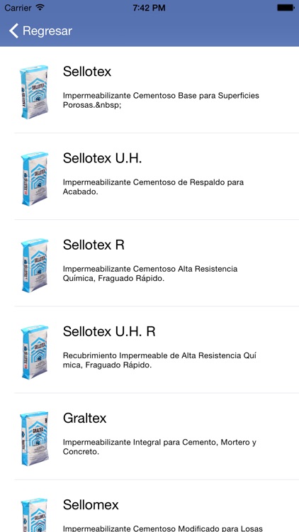 Retex: Catálogo de Productos