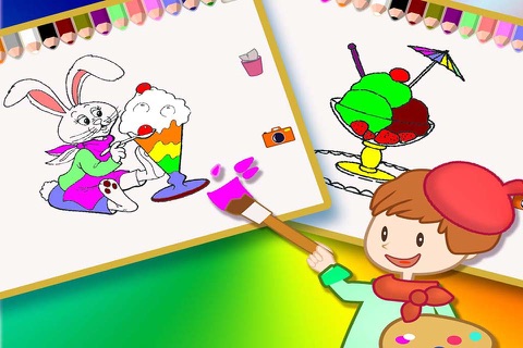 Coloring Book 9 - Painting the Ice Cream screenshot 2
