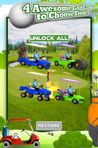 Boys無料でゴルフのレースドライバーゲームの3Dゴルフカートレースやドライビングゲームのおすすめ画像1