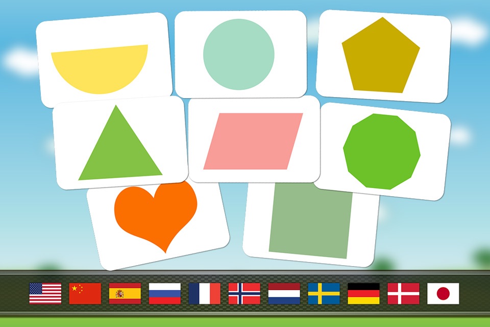 Learn shapes with educational flashcards with words for kids and toddlers screenshot 2