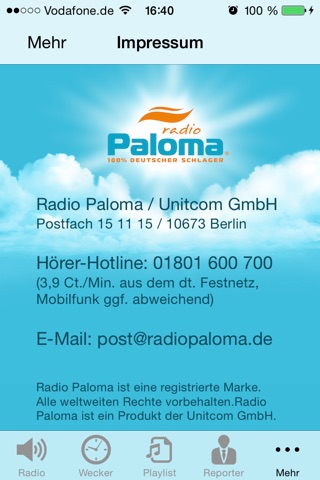 Schlager Radio Paloma screenshot 2
