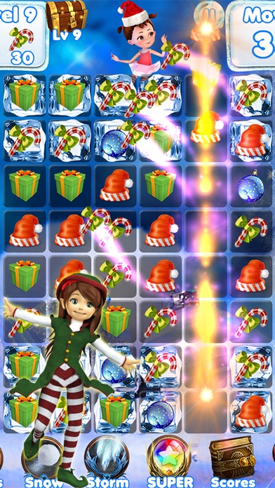 SANTA GAMES AND PUZZLES - SWIPE YUMMY CANDY TO MAKE IT COLLECT JEWELS FOR CHRISTMAS HD 1.6.0 IOS