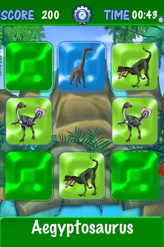 Dinosaurs World - vocal memory match game for children HD screenshot 3