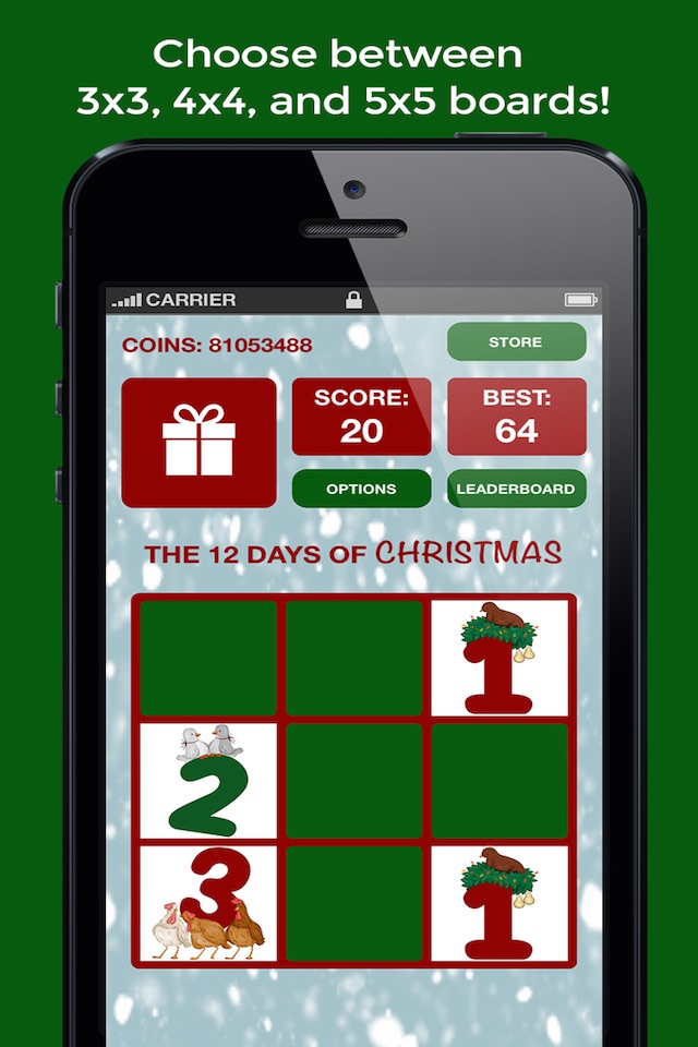 12 Days Of Christmas - A 2048 Number Puzzle Game! screenshot 2