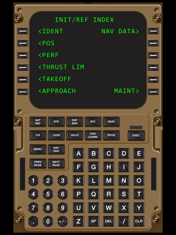 Virtual CDU 747