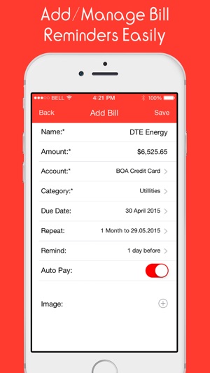 Remind My Bills - Easy Bill Manager, Account Monitor & Budge(圖4)-速報App