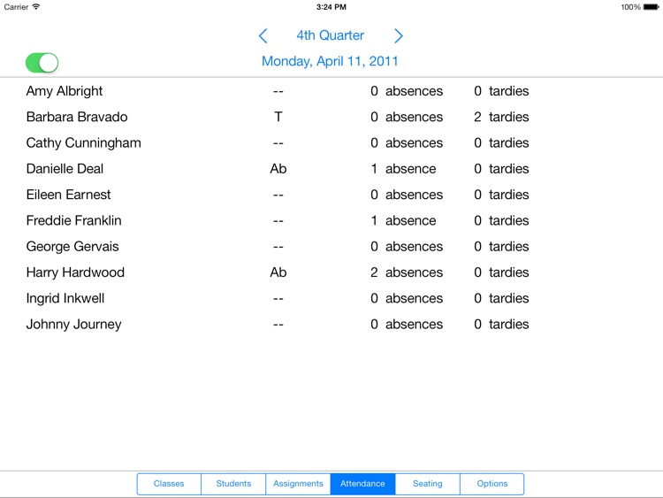 Gradekeeper for iPad