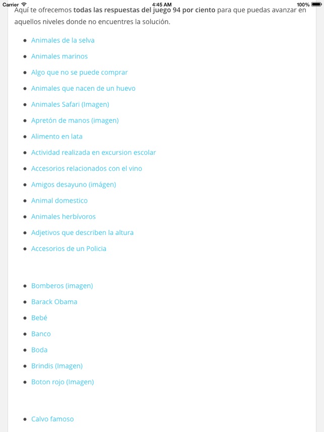 Respuestas Para 94 On The App Store