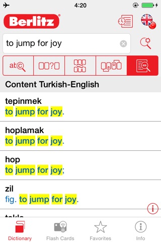 Turkish <-> English Berlitz Standard Dictionary screenshot 3