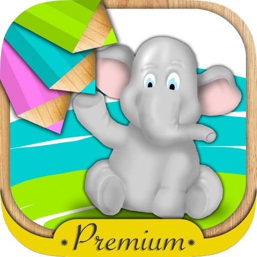 Animals for painting and coloring for kids with magic marker - Premium