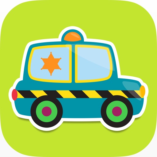 Cartoon Cars and Vehicles Puzzle Game iOS App