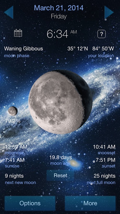 Lunar Phase Full moon calendar