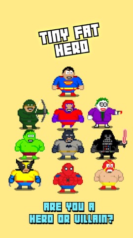 Tiny Fat Hero - Play Free 8-bit Retro Pixel Fighting Gamesのおすすめ画像1