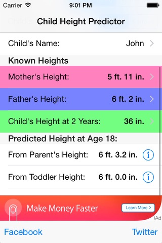 Childs Height screenshot 2