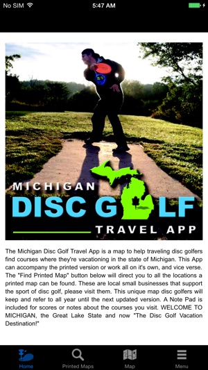 Michigan Disc Golf Travel App