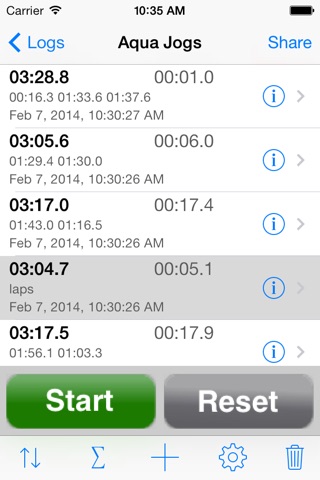 Stopwatch Log screenshot 3