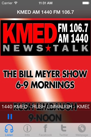 KMED AM 1440 FM 106.7 screenshot 2