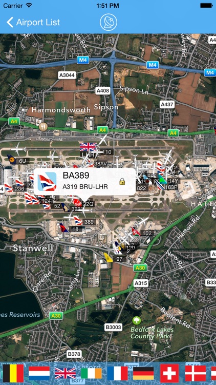London Heathrow iPlane Flight Information