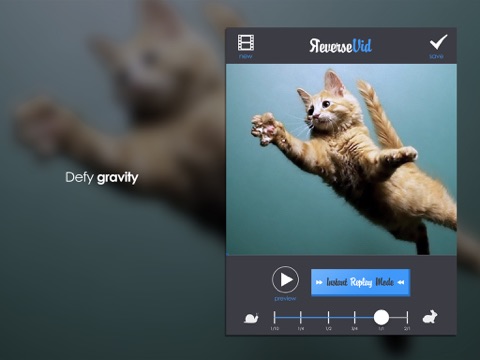 Vine 和 Instagram的逆转视频视频向后播放复卷机