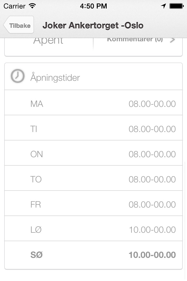 Åpningstider Norge screenshot 4