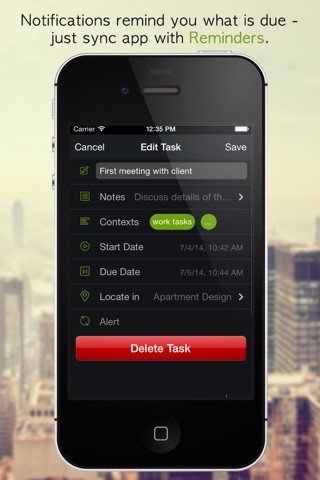 GTD Manager for iPhone screenshot 4