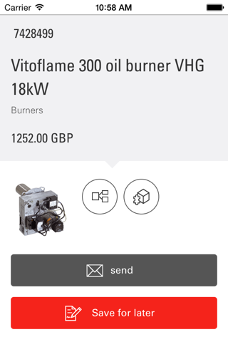 Viessmann Spare Part App - náhled