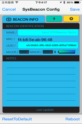 Sys BeaconWriter screenshot 2