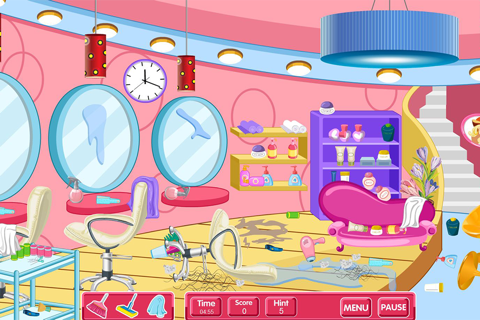 Clean up hair salon - Cleanup game screenshot 2