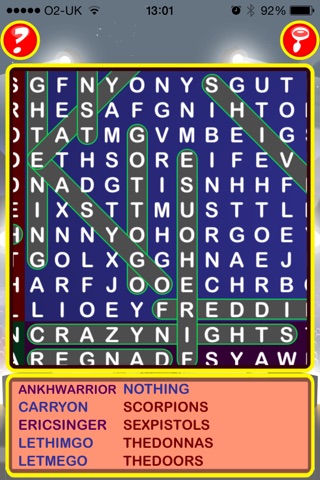 Epic Rock Word Search - giant music wordsearch puzzle (ad-free) screenshot 2