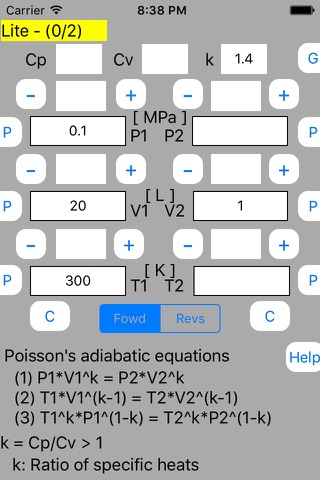 Adiabatic Calculator Mini Lite screenshot 2