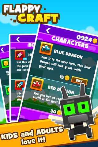 Flappy Craft - Ender Dragon Bird Game: Pixel Edition screenshot 3