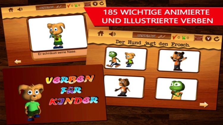 Verben für Kinder- Teil 2- Gratis Animierte Deutsch Sprach-Lern-Lektionen: Animated German language lessons for children screenshot-0